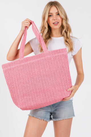 Solid Crochet Straw Bag - Wear Arielle