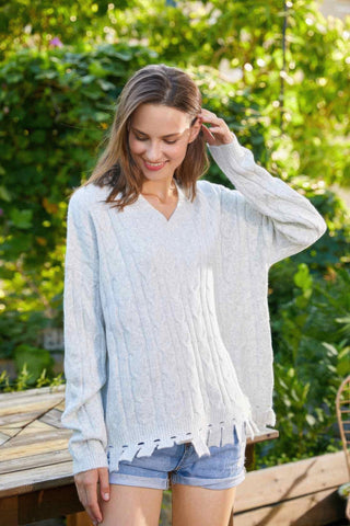 Solid Knit Sweater - Wear Arielle