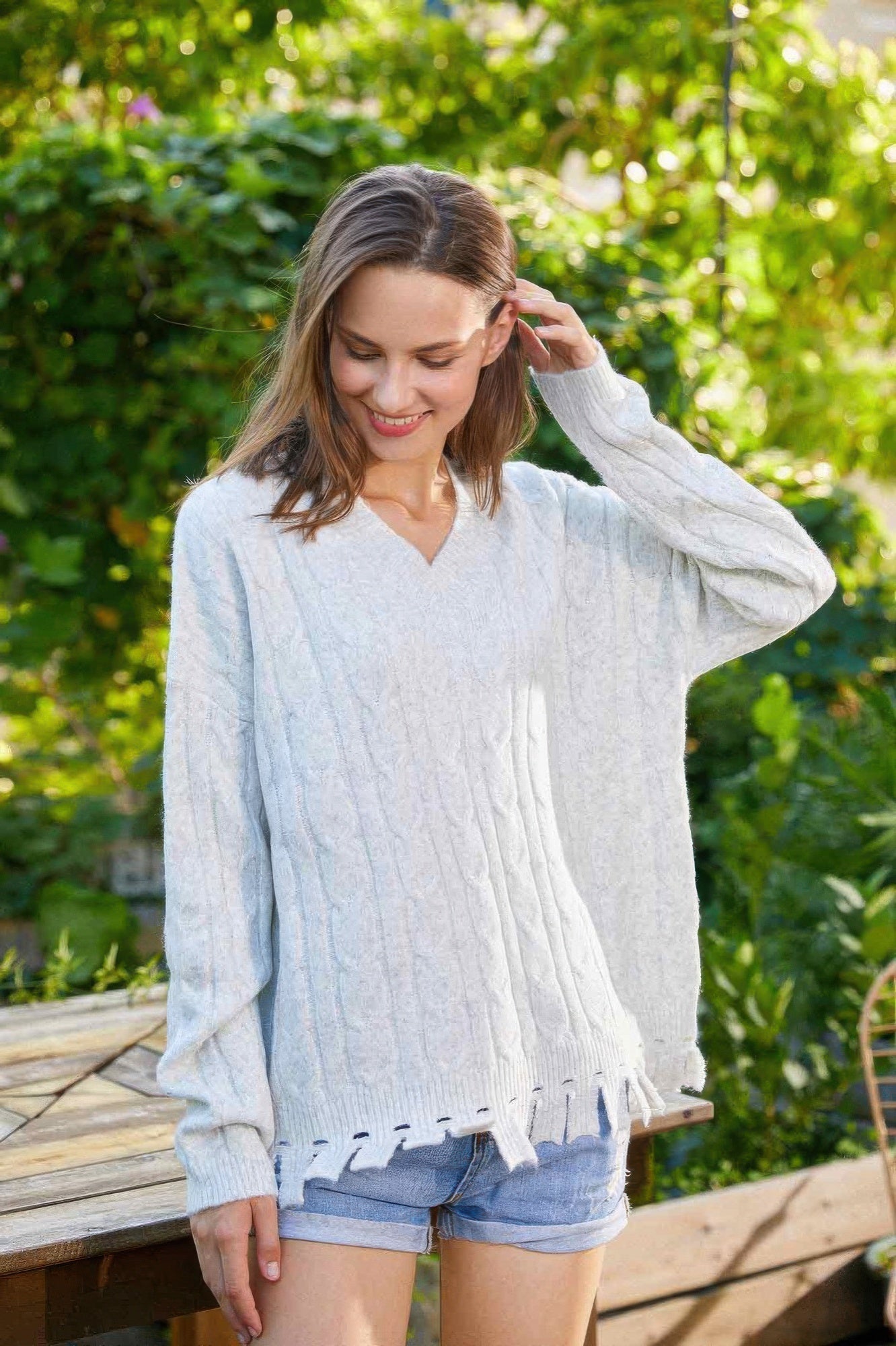 Solid Knit Sweater - Wear Arielle