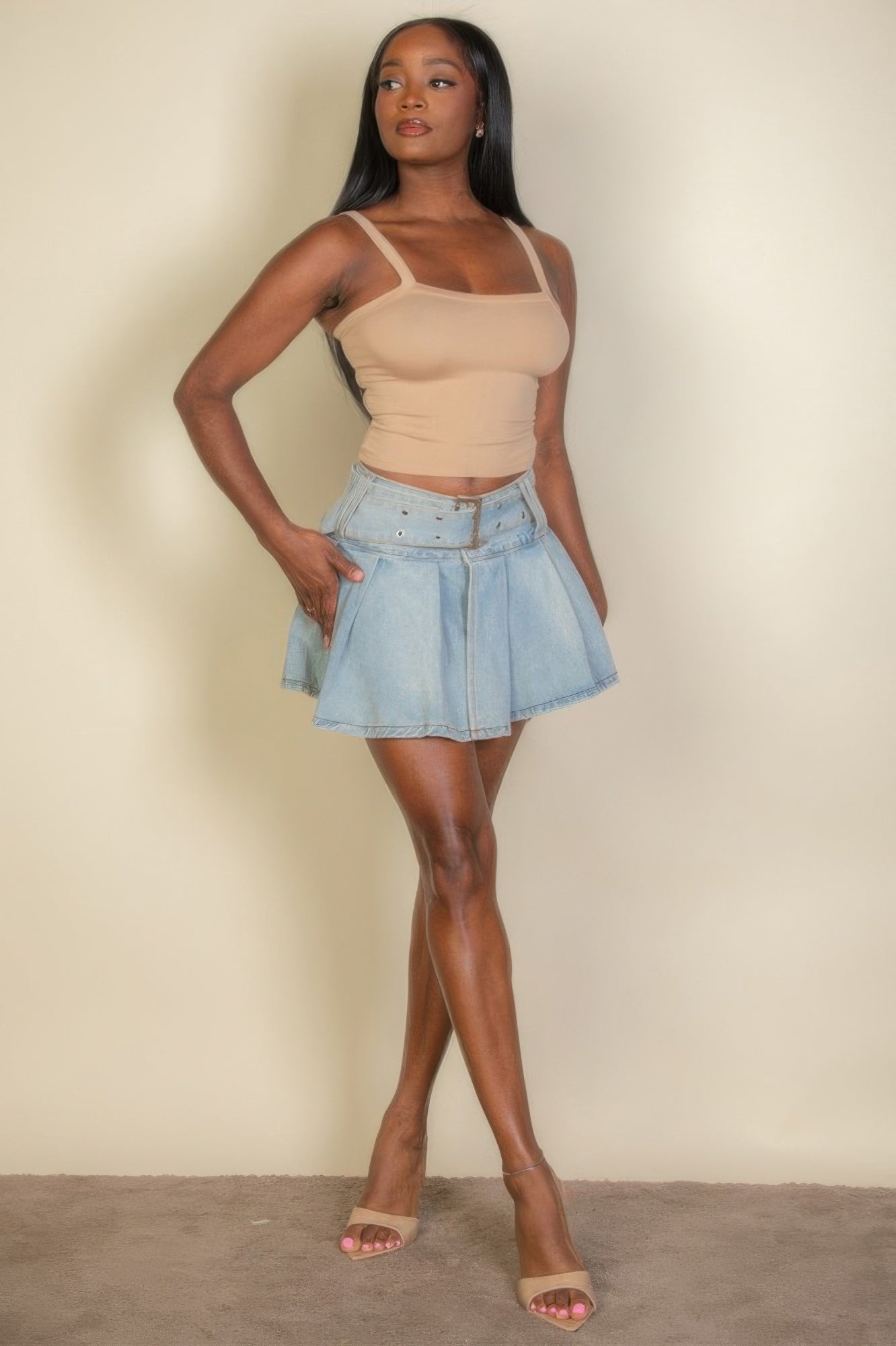 Solid Strap Tank Top - Wear Arielle