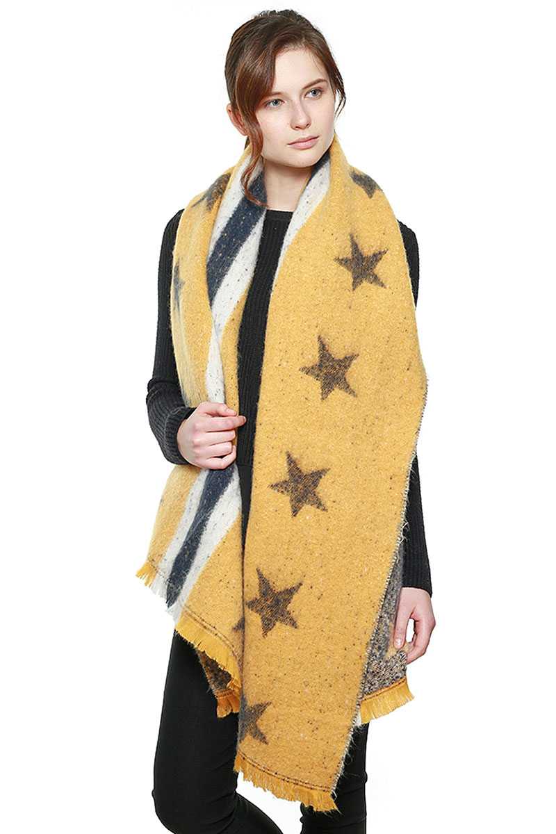 Stars & Stripe Oversized Scarf - Wear Arielle