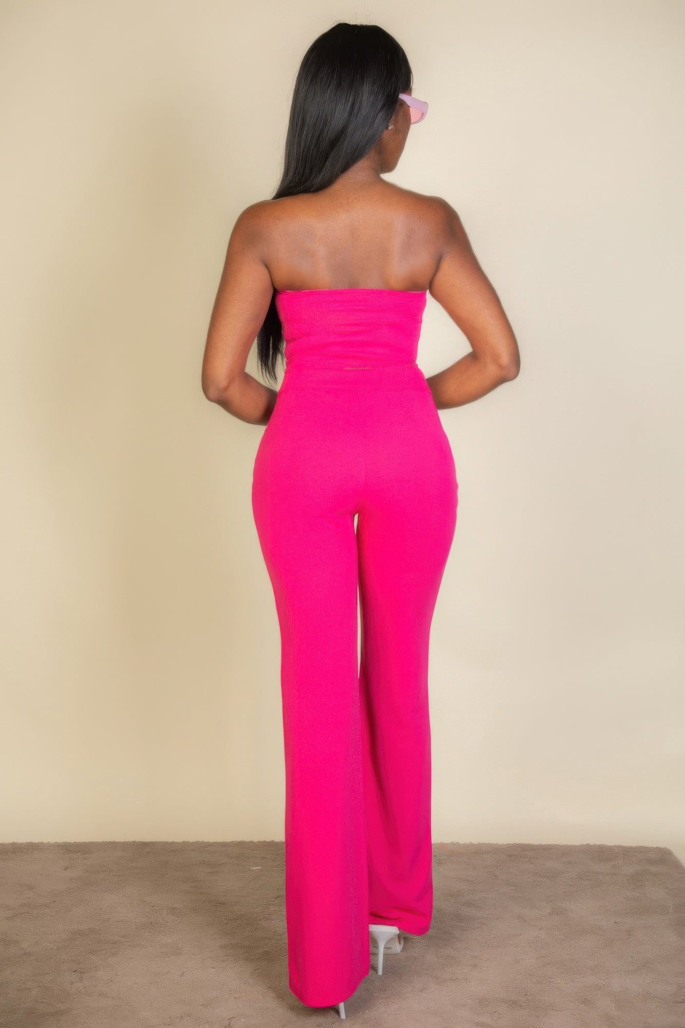 Strapless Corset Top & Flare Pants Set - Wear Arielle