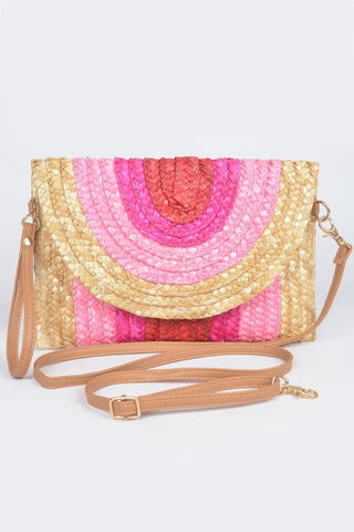 Straw Coloful Envelope Clutch - Wear Arielle