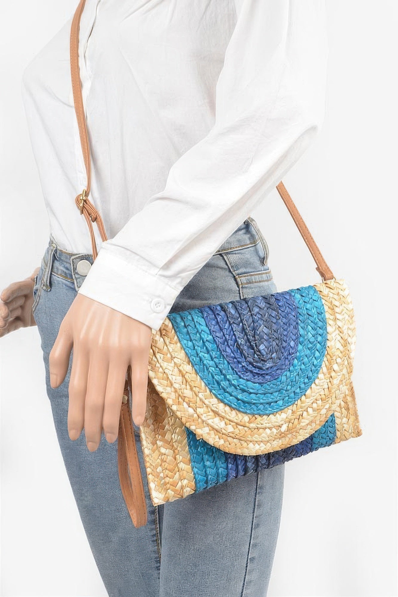Straw Coloful Envelope Clutch - Wear Arielle