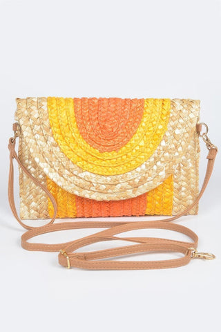 Straw Coloful Envelope Clutch - Wear Arielle