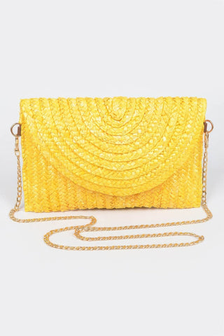 Straw Pom Pom Flap Bag - Wear Arielle