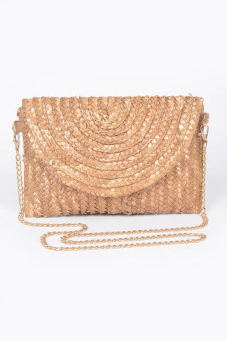 Straw Pom Pom Flap Bag - Wear Arielle