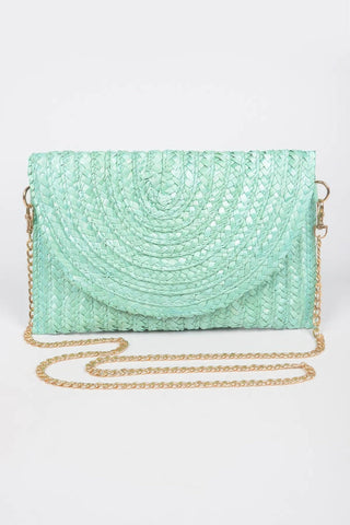 Straw Pom Pom Flap Bag - Wear Arielle