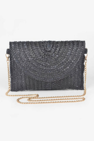 Straw Pom Pom Flap Bag - Wear Arielle