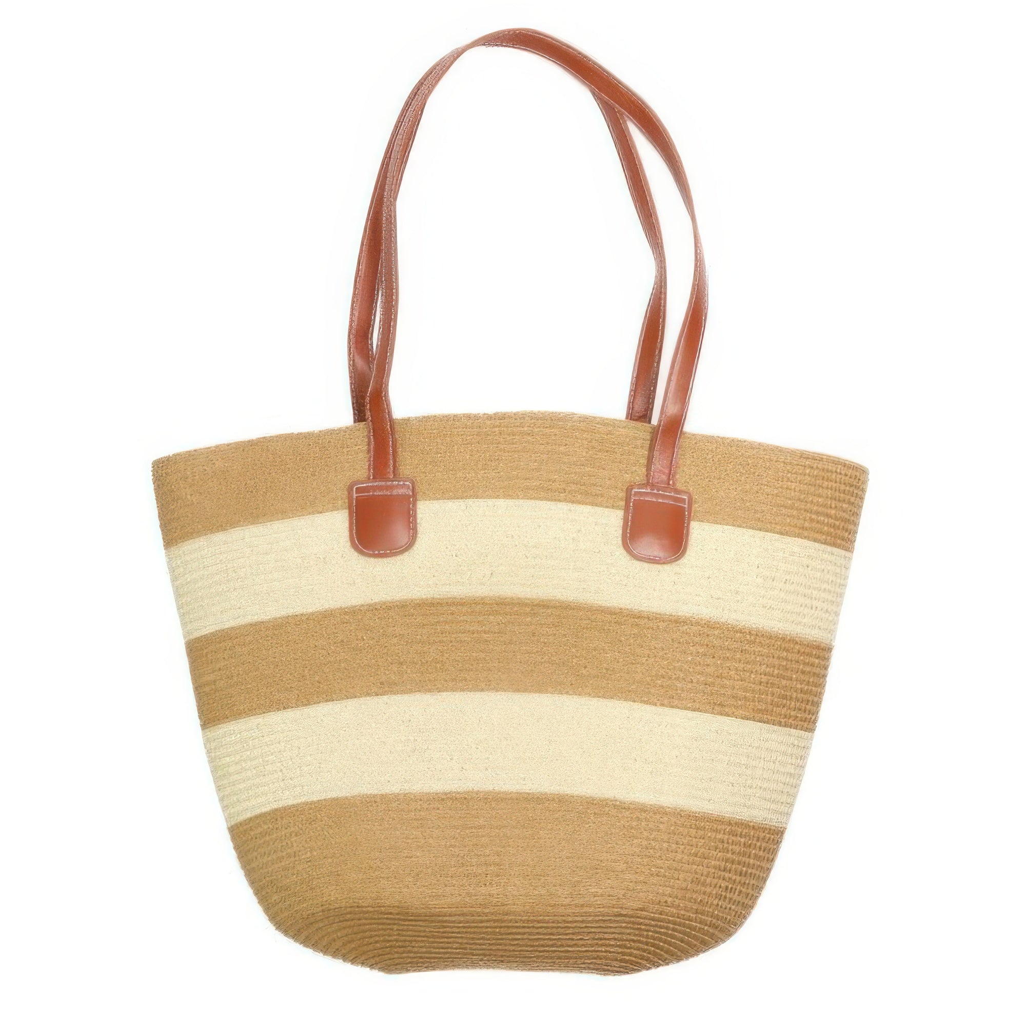 Striped Patterned Straw Woven Bag 15l - Wear Arielle