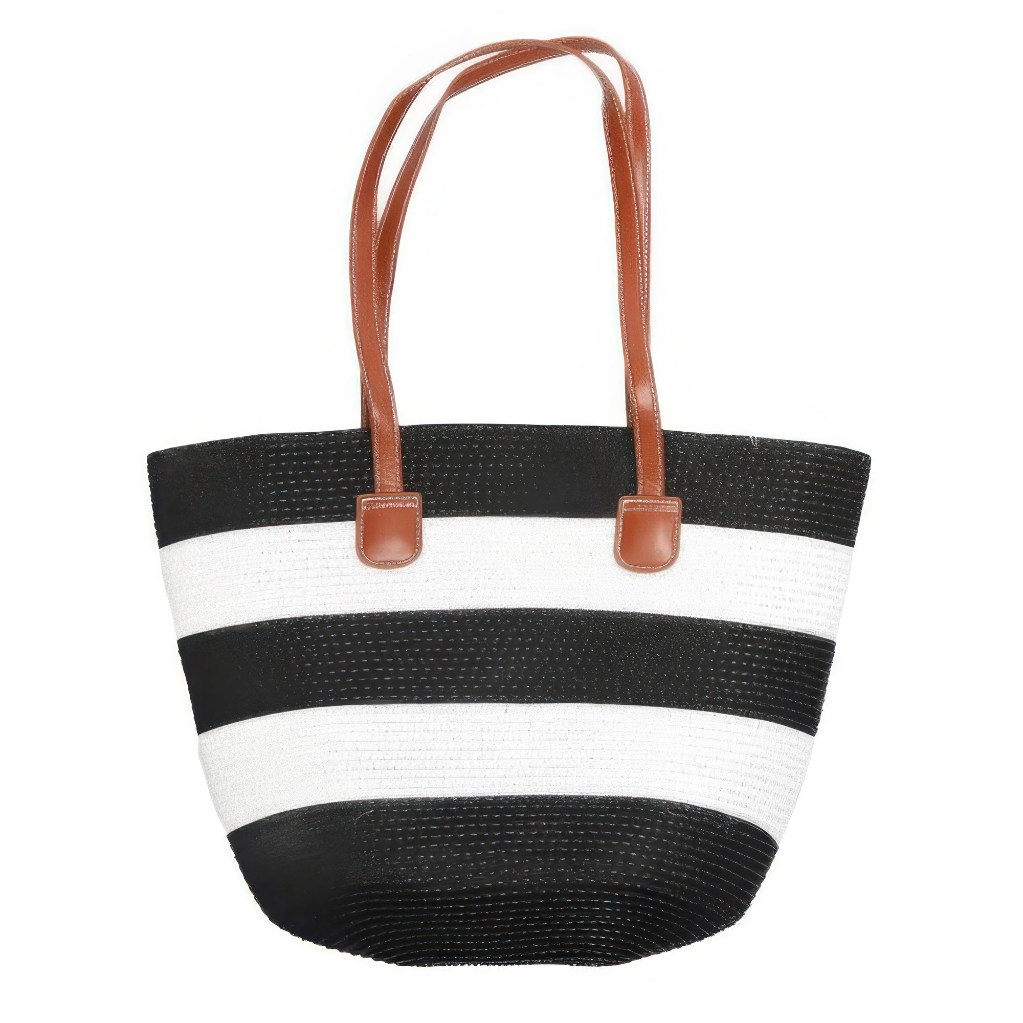 Striped Patterned Straw Woven Bag 15l - Wear Arielle