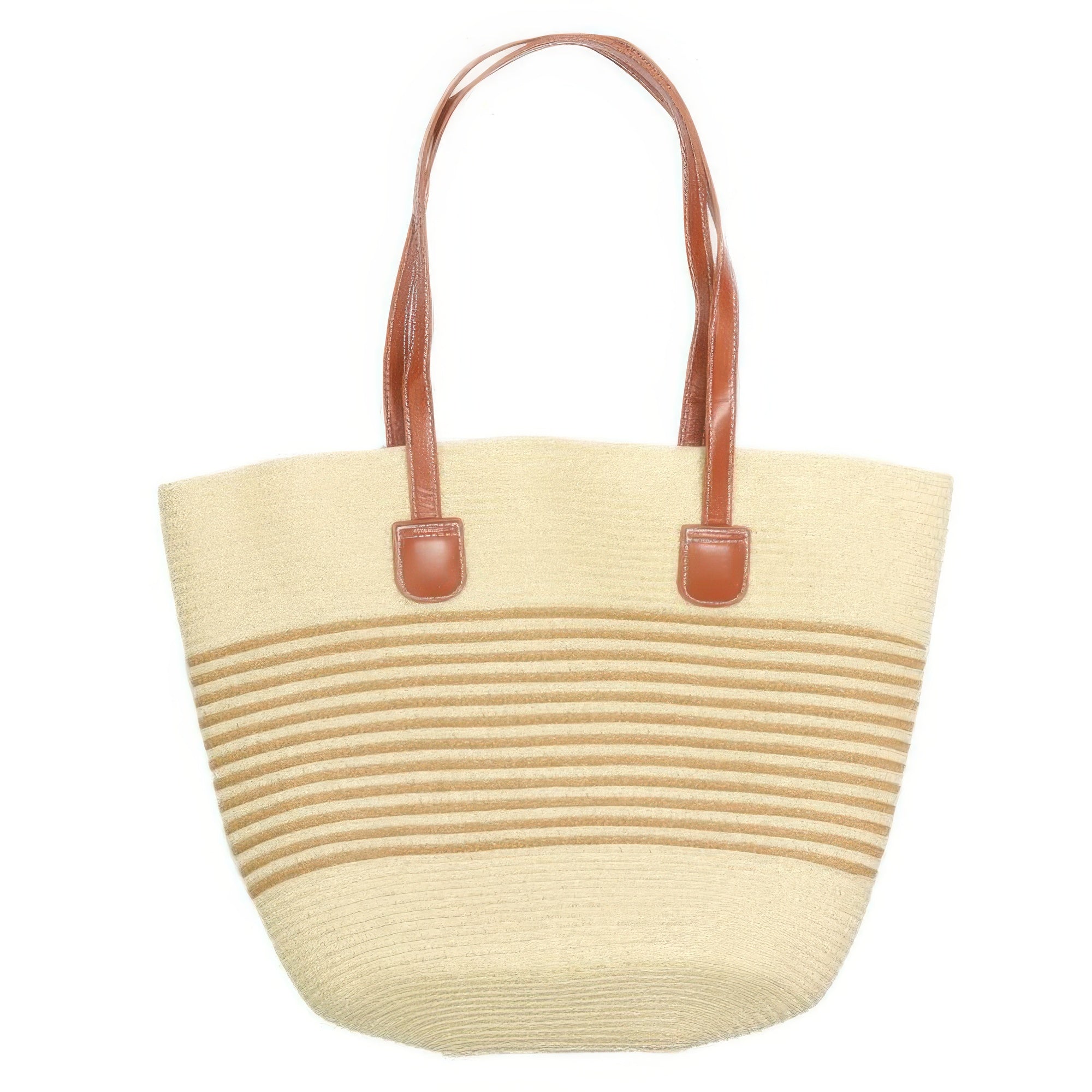 Striped Patterned Straw Woven Bag - Wear Arielle