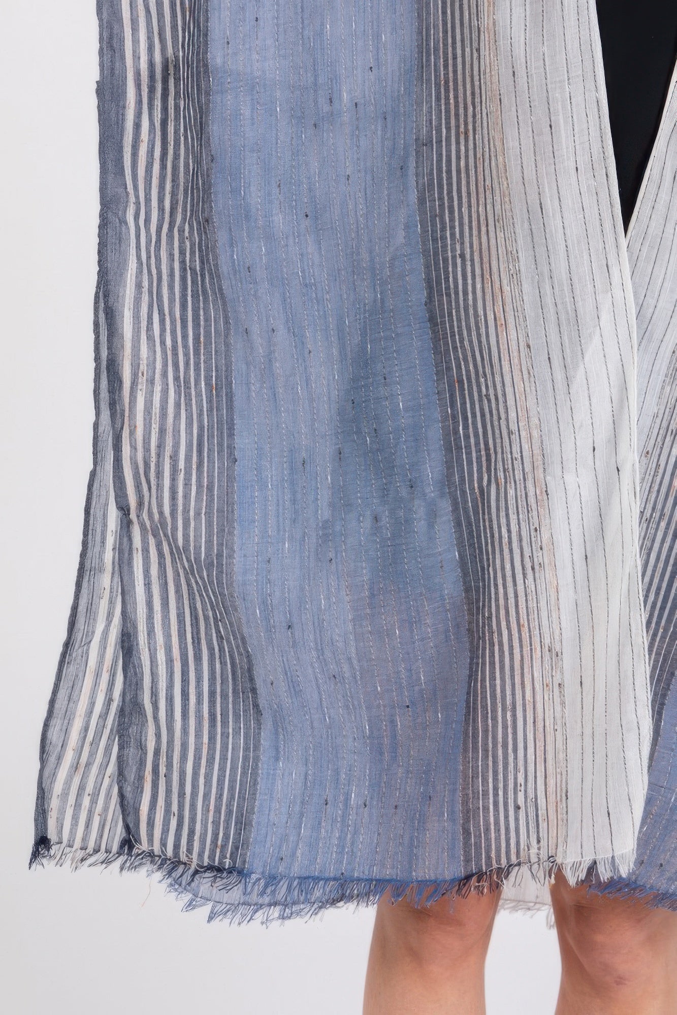 Striped Two Tone Cover Up Kimono - Wear Arielle