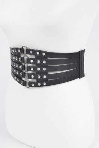 Stud Waist Elastic Belt - Wear Arielle