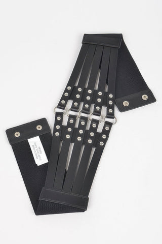 Stud Waist Elastic Belt - Wear Arielle