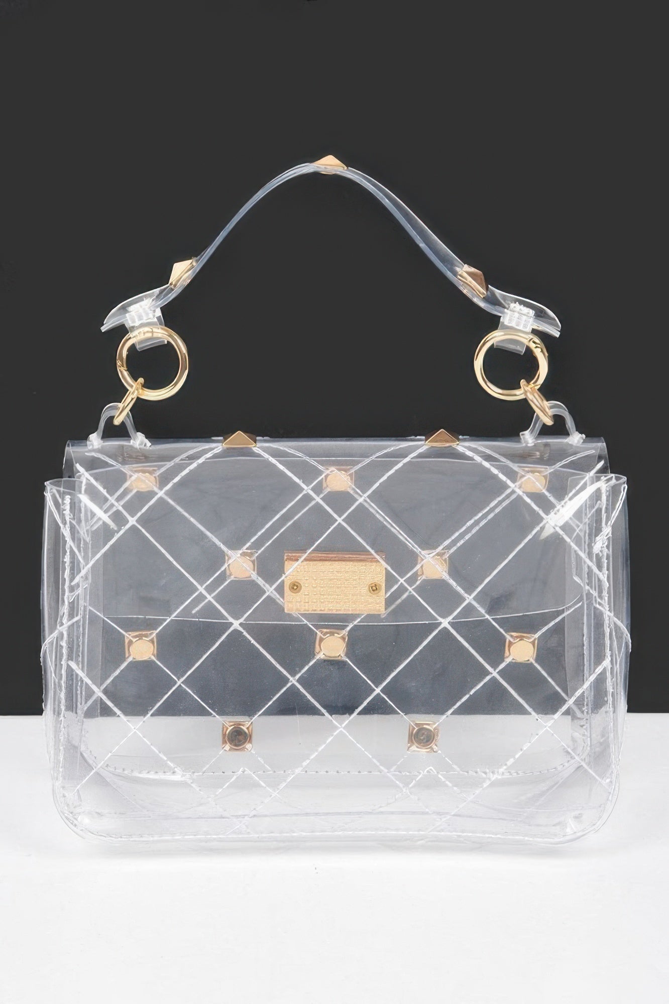 Studded Clear Handle Bag - Wear Arielle
