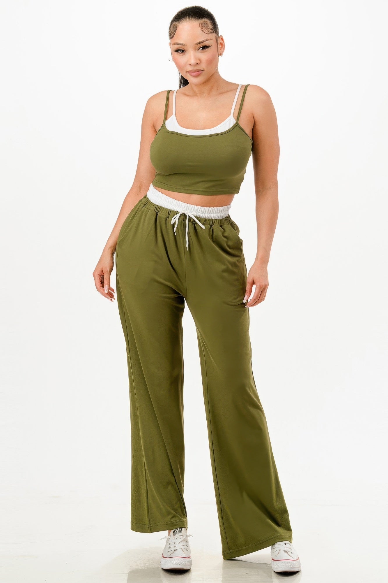 Tank Top And Sweatpant Set - Wear Arielle