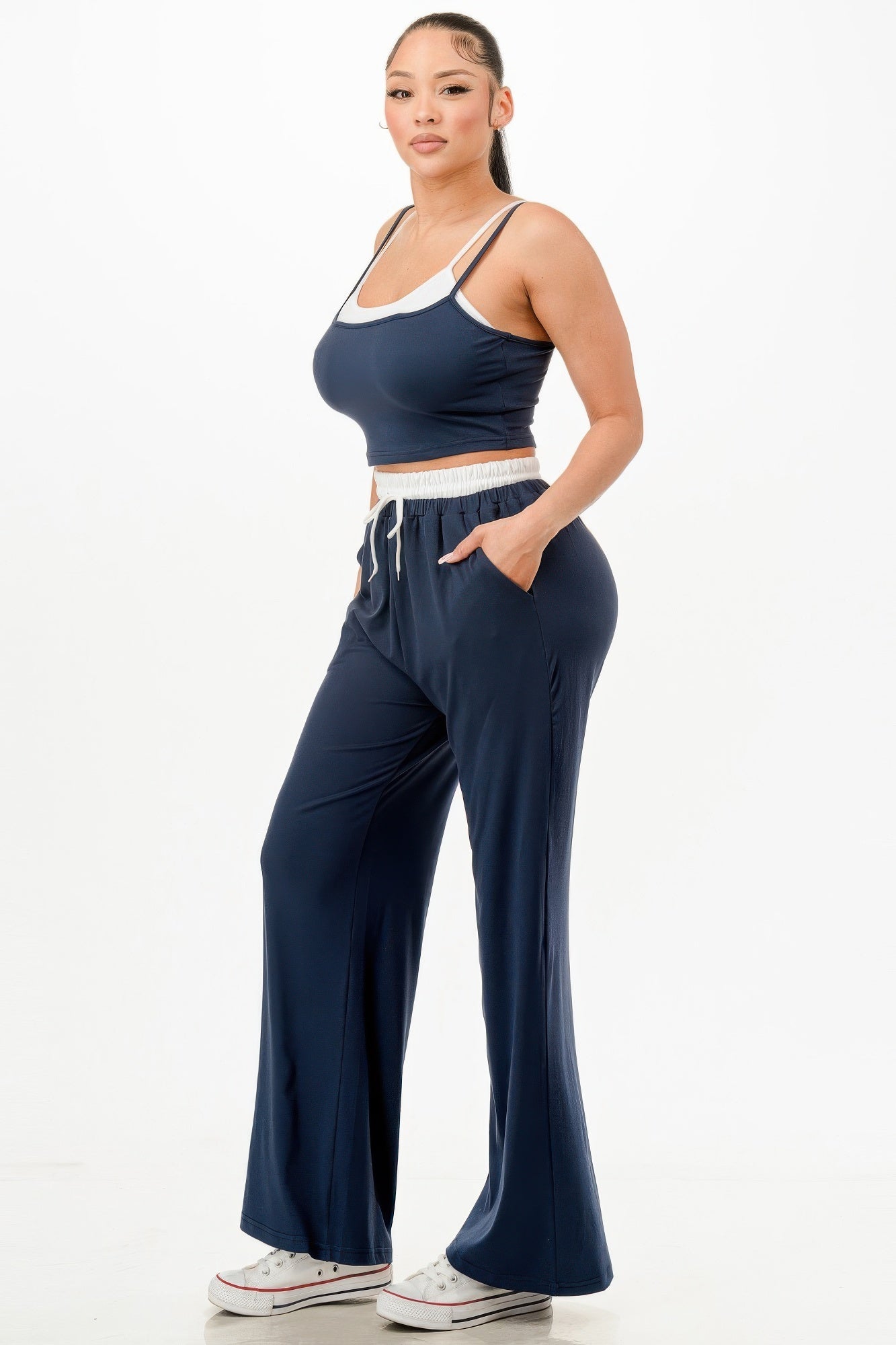 Tank Top And Sweatpant Set - Wear Arielle