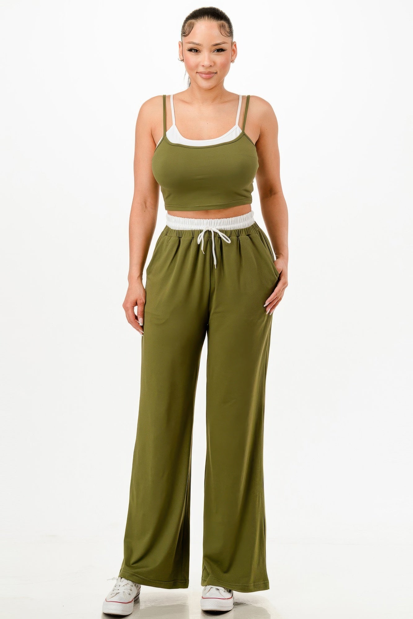 Tank Top And Sweatpant Set - Wear Arielle