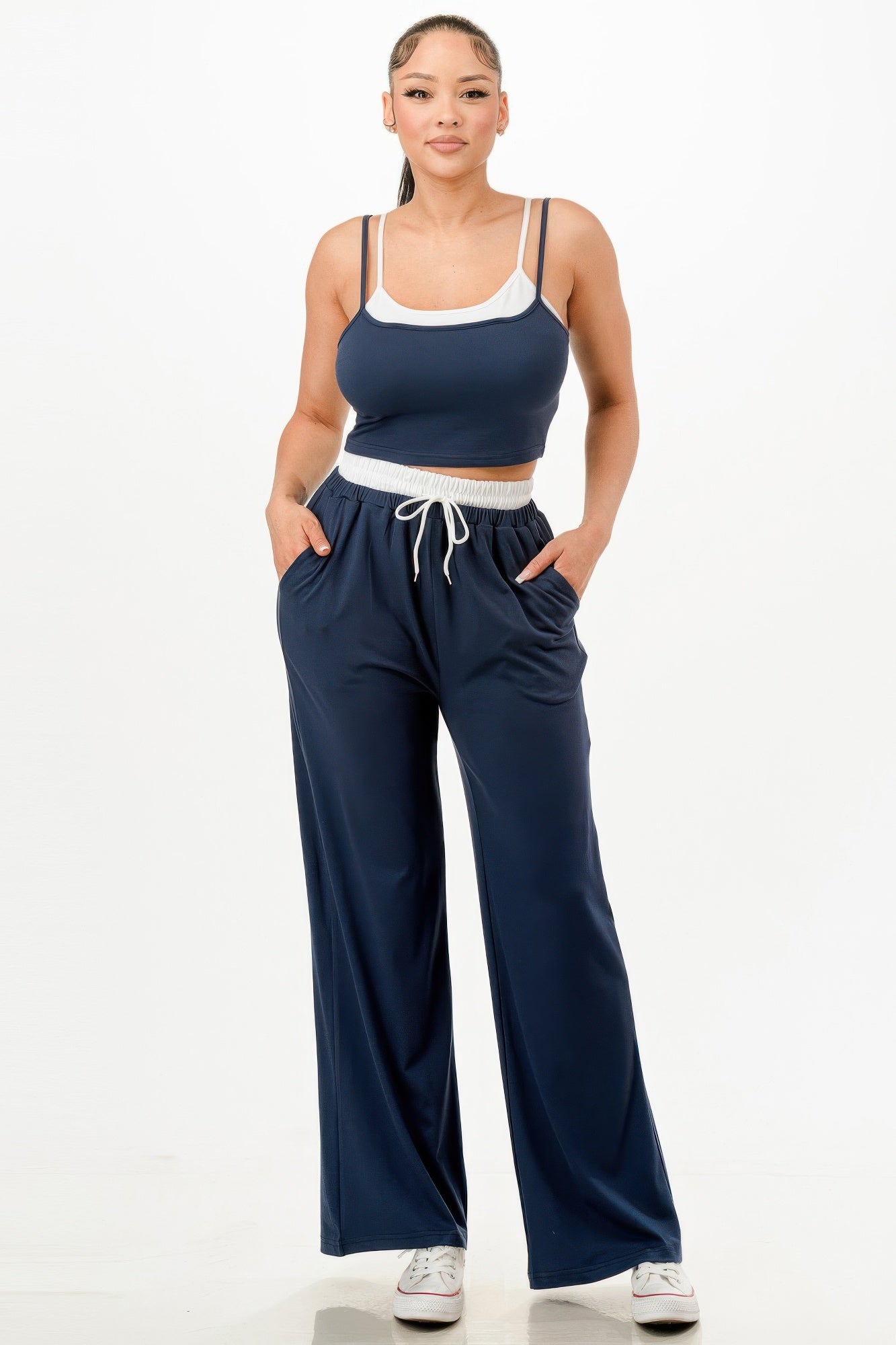 Tank Top And Sweatpant Set - Wear Arielle