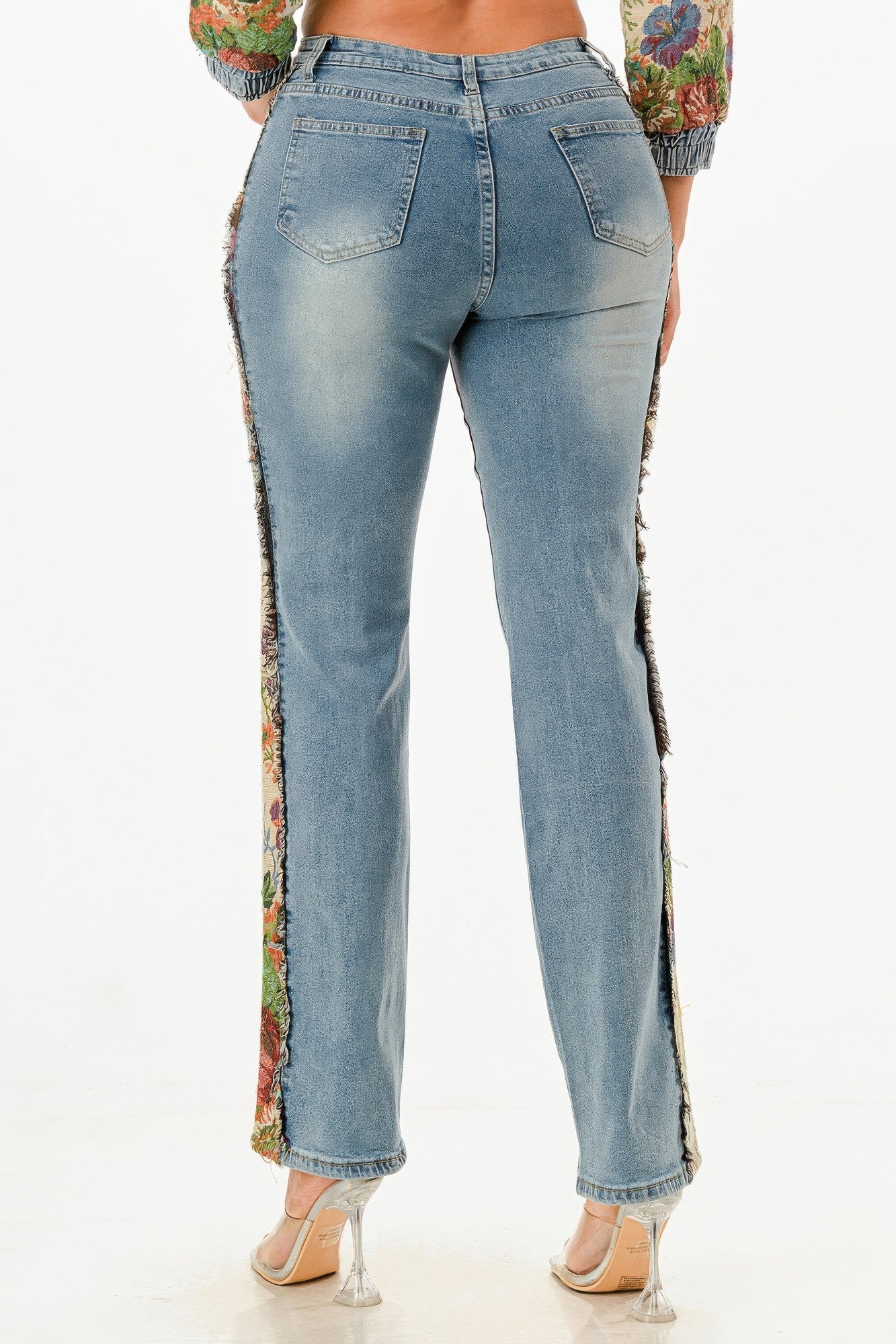 Tapestry Contrast Denim Set - Wear Arielle