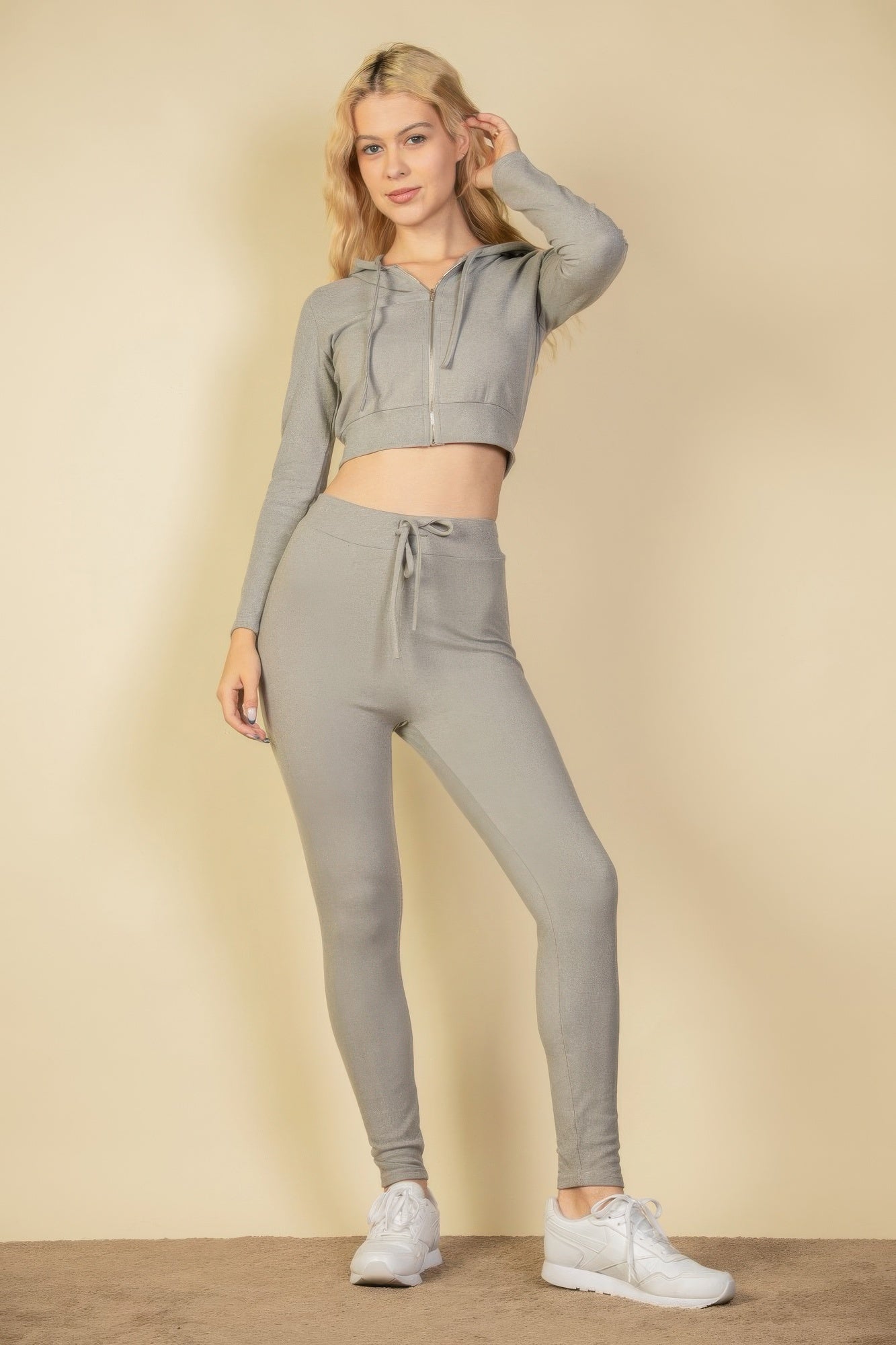 Tie - Front Ribbed Lounge Leggings - Wear Arielle