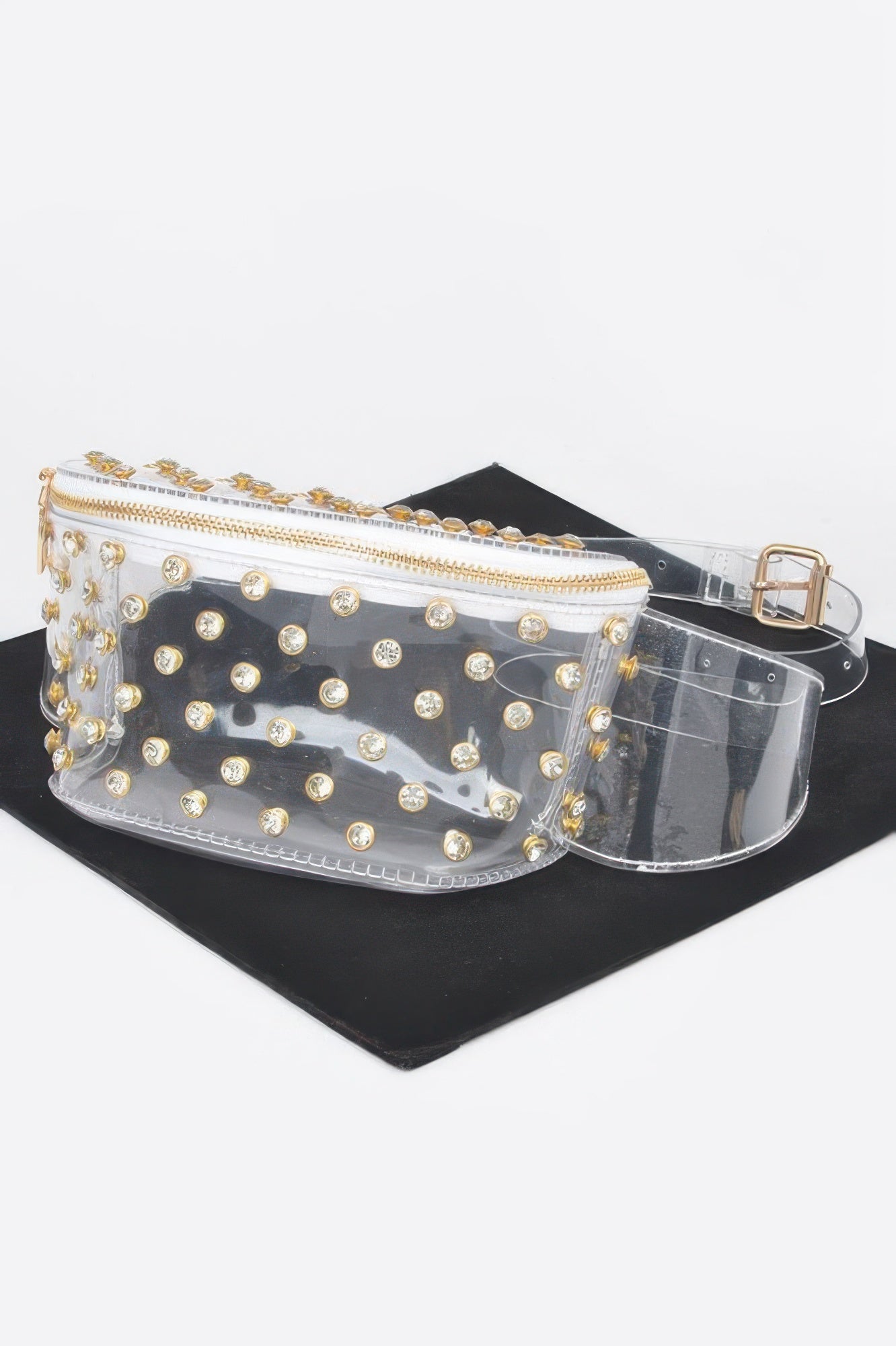 Transparent Rhinestone Studded Fanny Pack - Wear Arielle