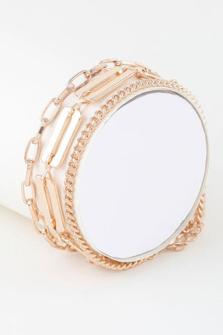 Triple Plate Curb Link Chain Bracelet - Wear Arielle