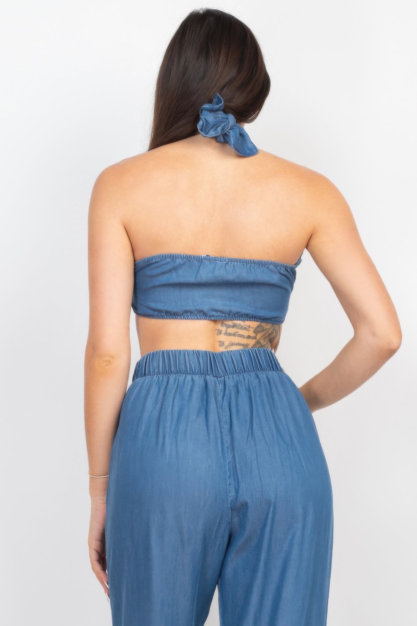 Tube Tied Top & Wide Pants Set - Wear Arielle