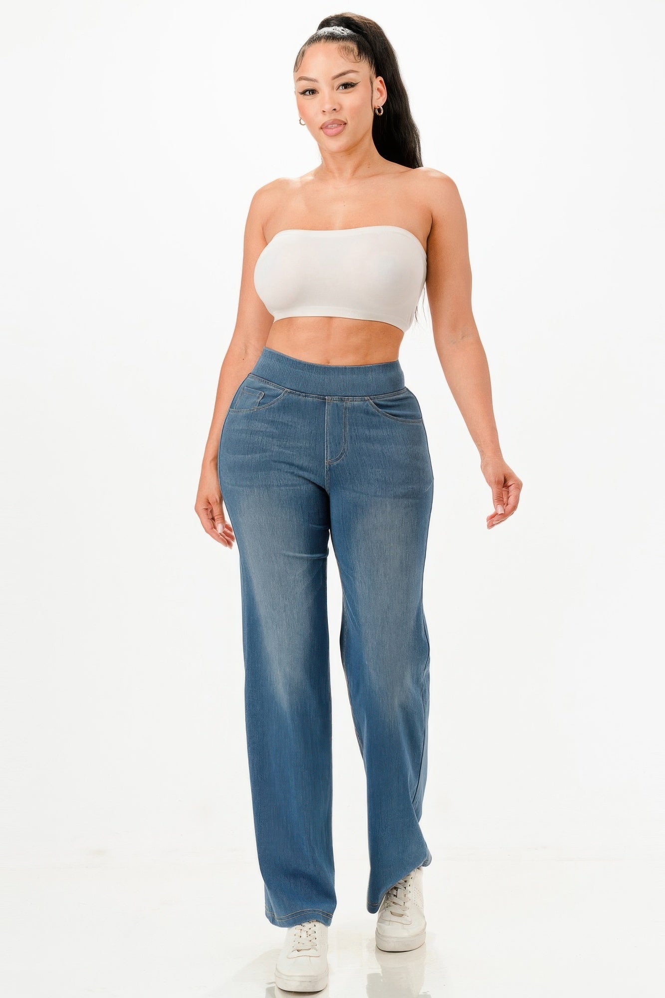 Ultra Soft Flare Baggy Jeans - Wear Arielle