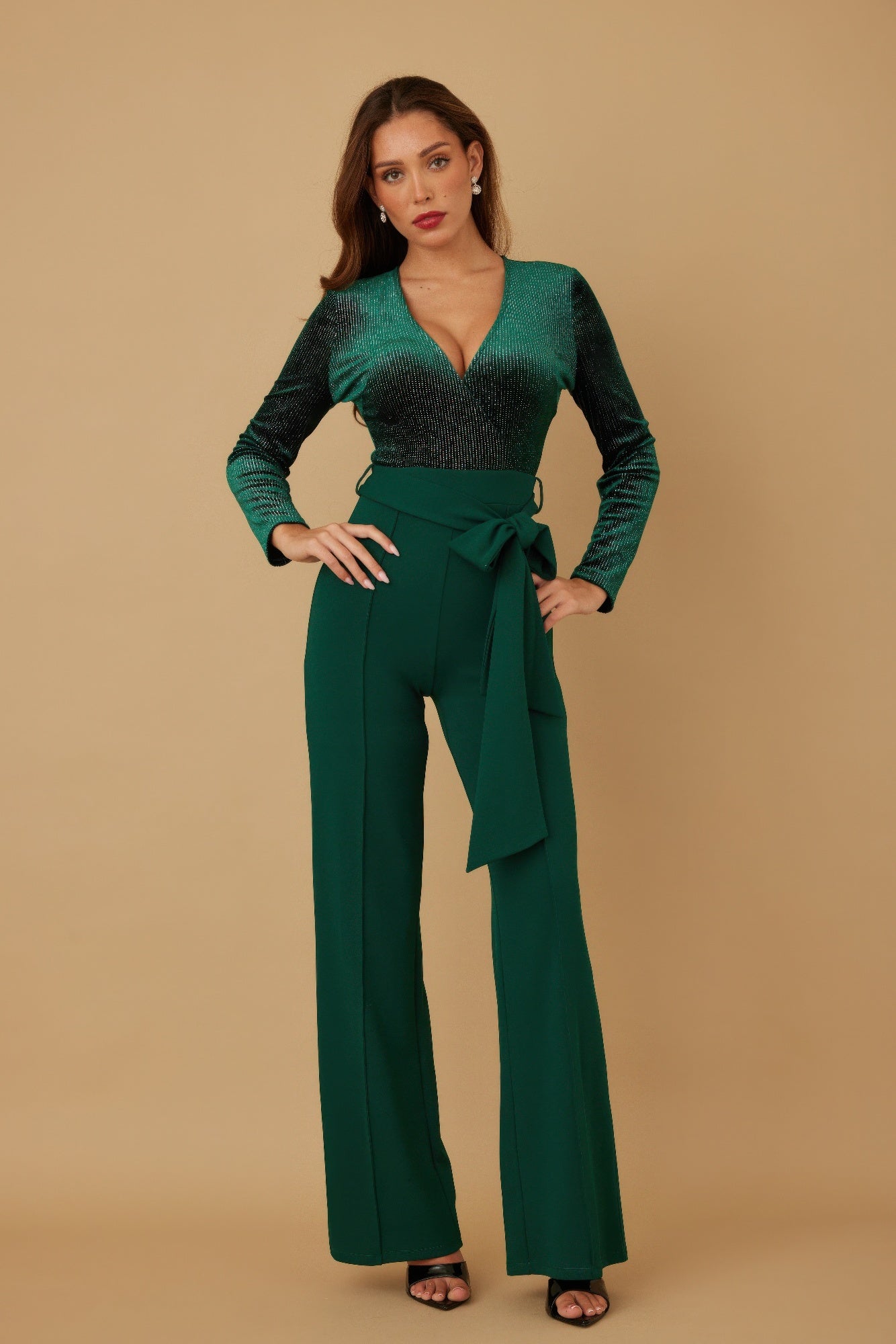 Velvet Top Fashion Jumpsuit - Wear Arielle