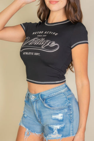 Vintage Short Sleeve Graphic T Shirt - Wear Arielle