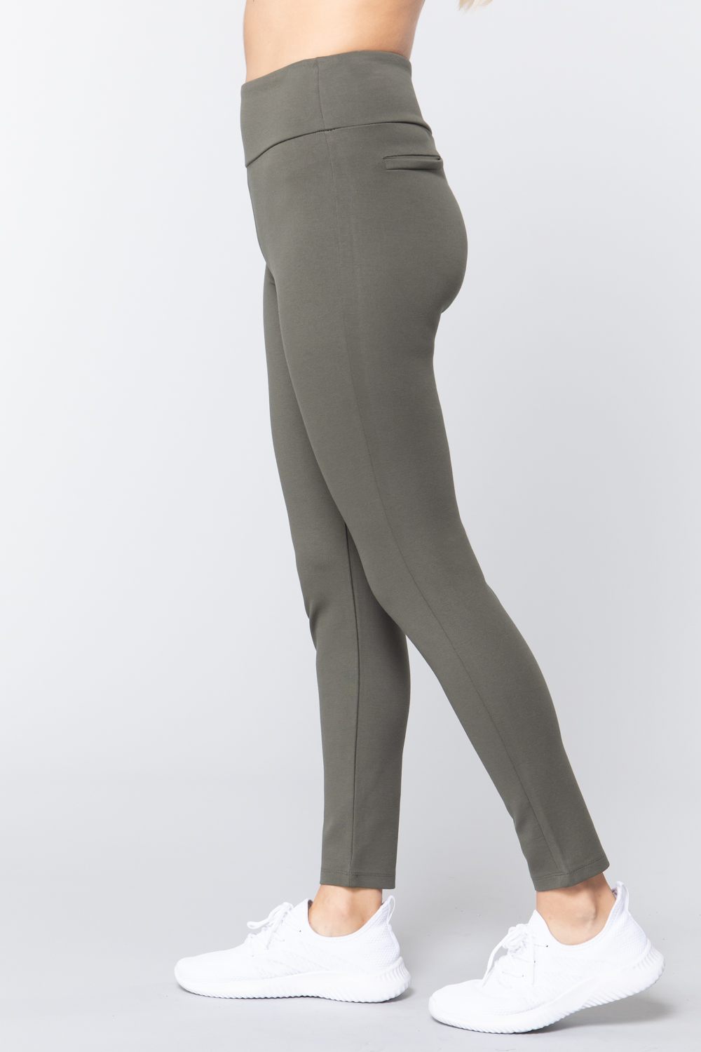 Waist Band Long Ponte Pants - Wear Arielle