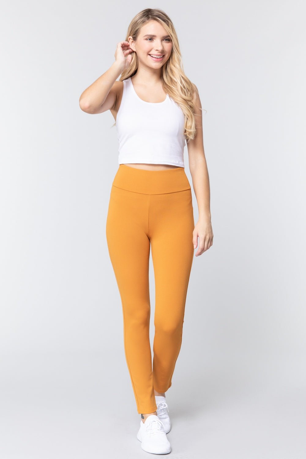 Waist Band Long Ponte Pants - Wear Arielle