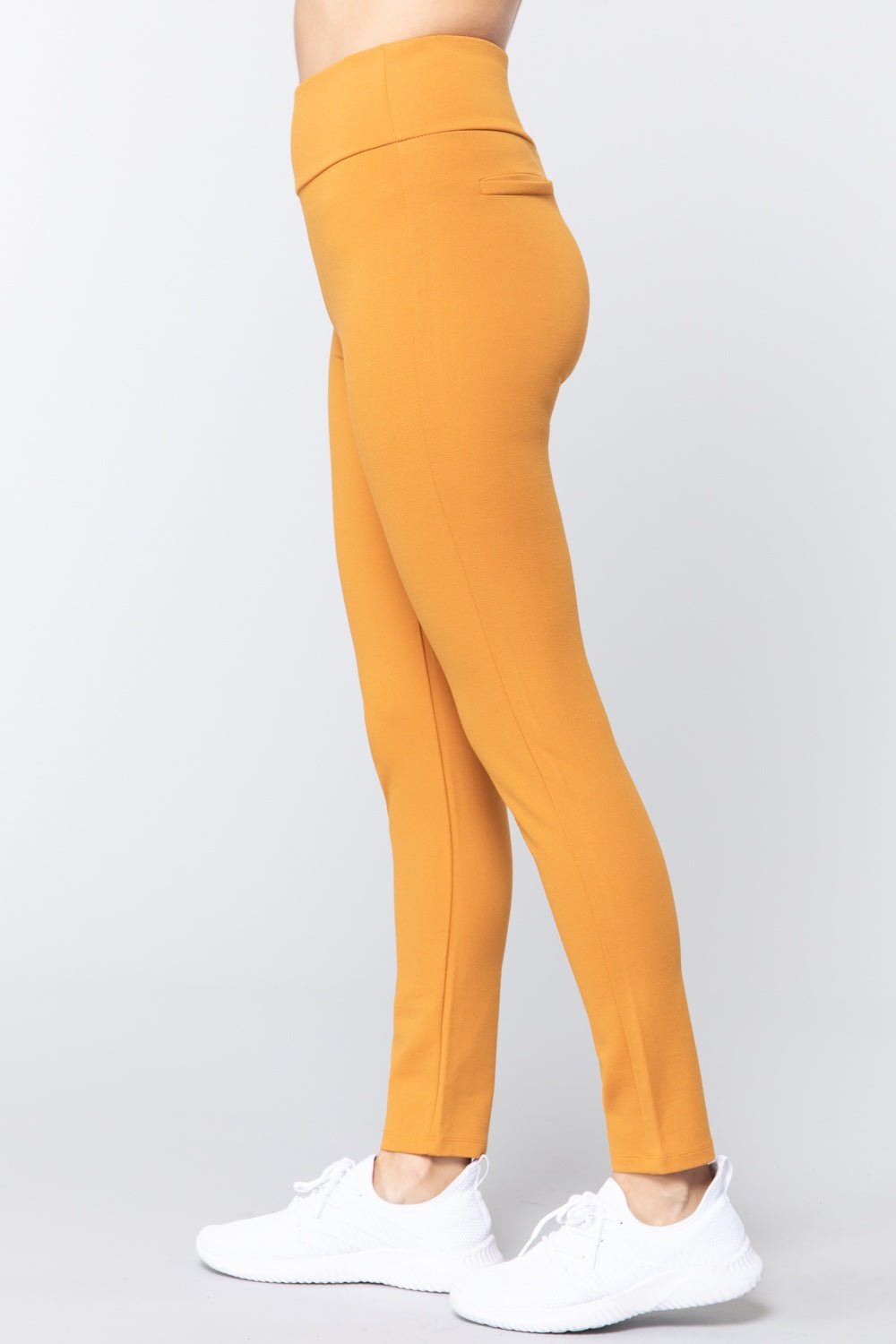 Waist Band Long Ponte Pants - Wear Arielle