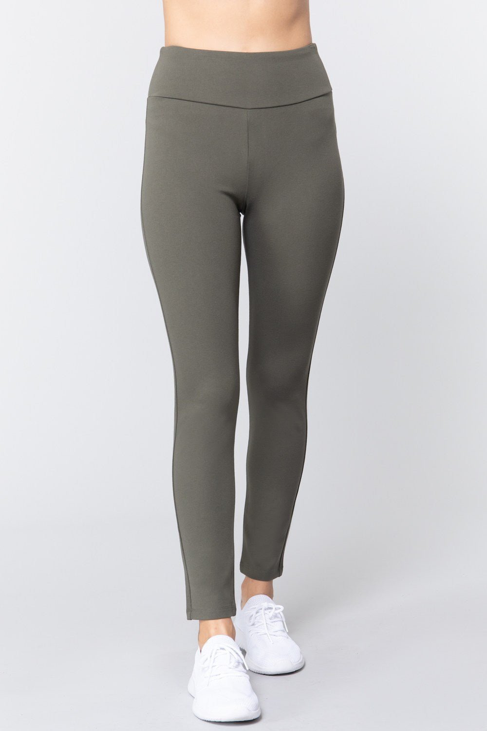 Waist Band Long Ponte Pants - Wear Arielle