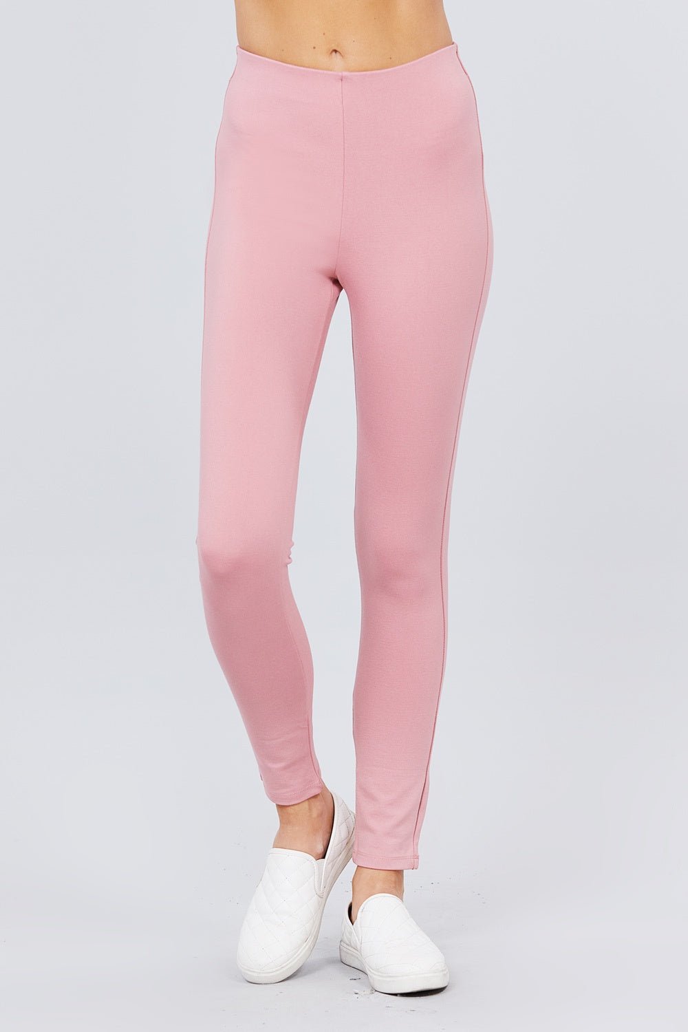 Waist Elastic Band Ponte Pants - Wear Arielle