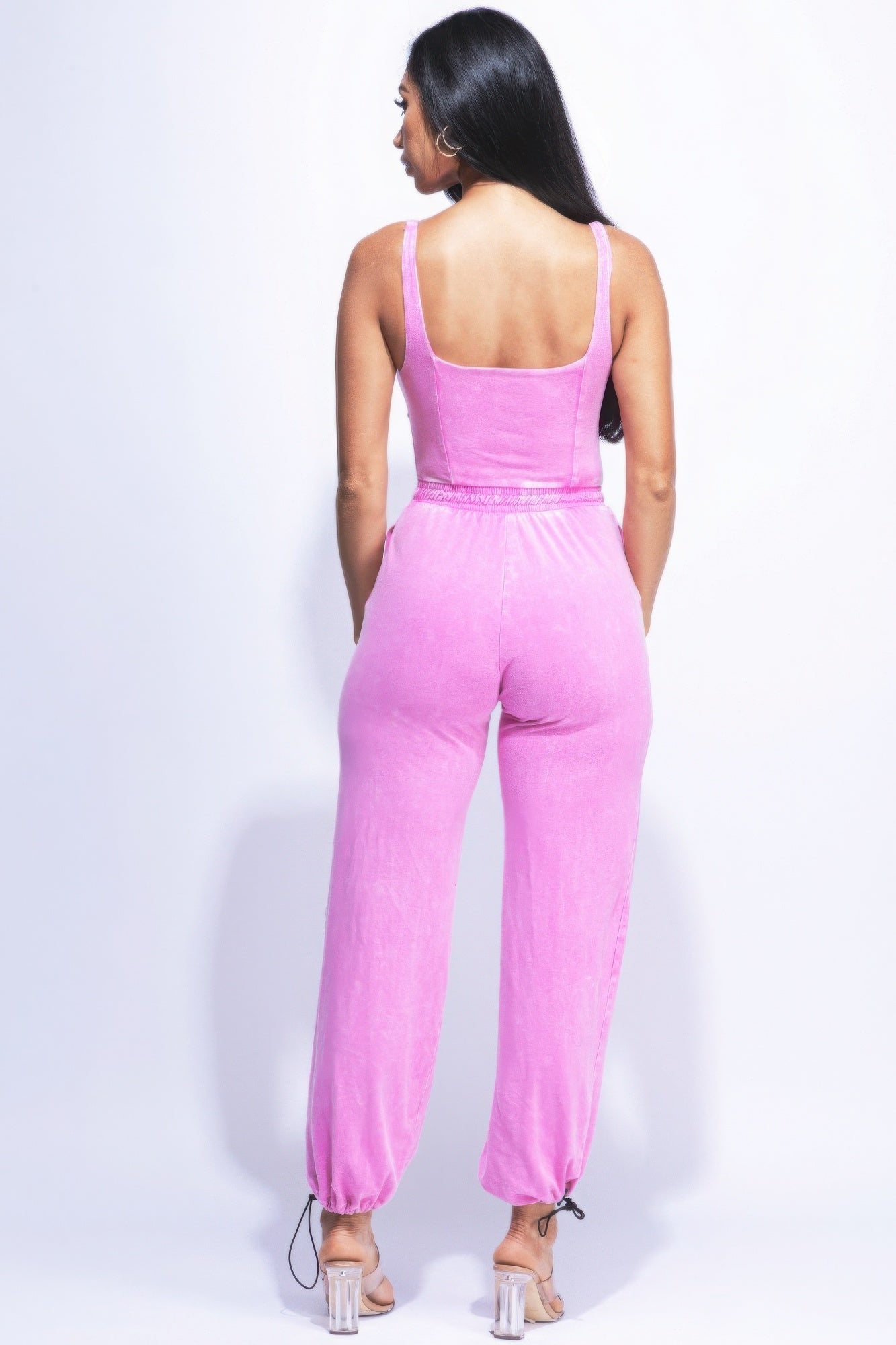 Washed Jumpsuit With Adjustable Ankle - Wear Arielle