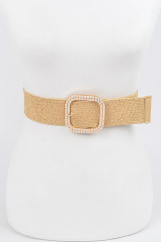 Weaved Pearl Buckle Belt - Wear Arielle