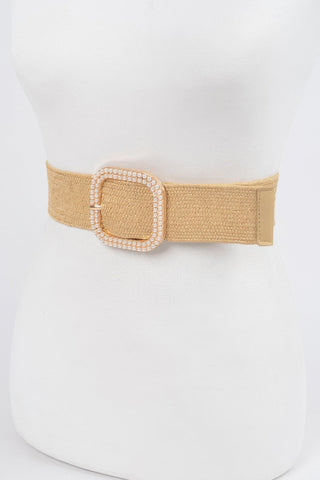 Weaved Pearl Buckle Belt - Wear Arielle