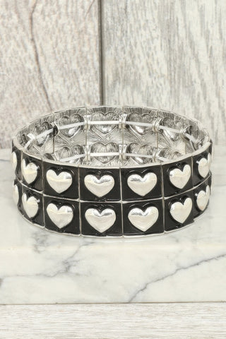 Western Bubble Heart Beaded Bracelet - Wear Arielle