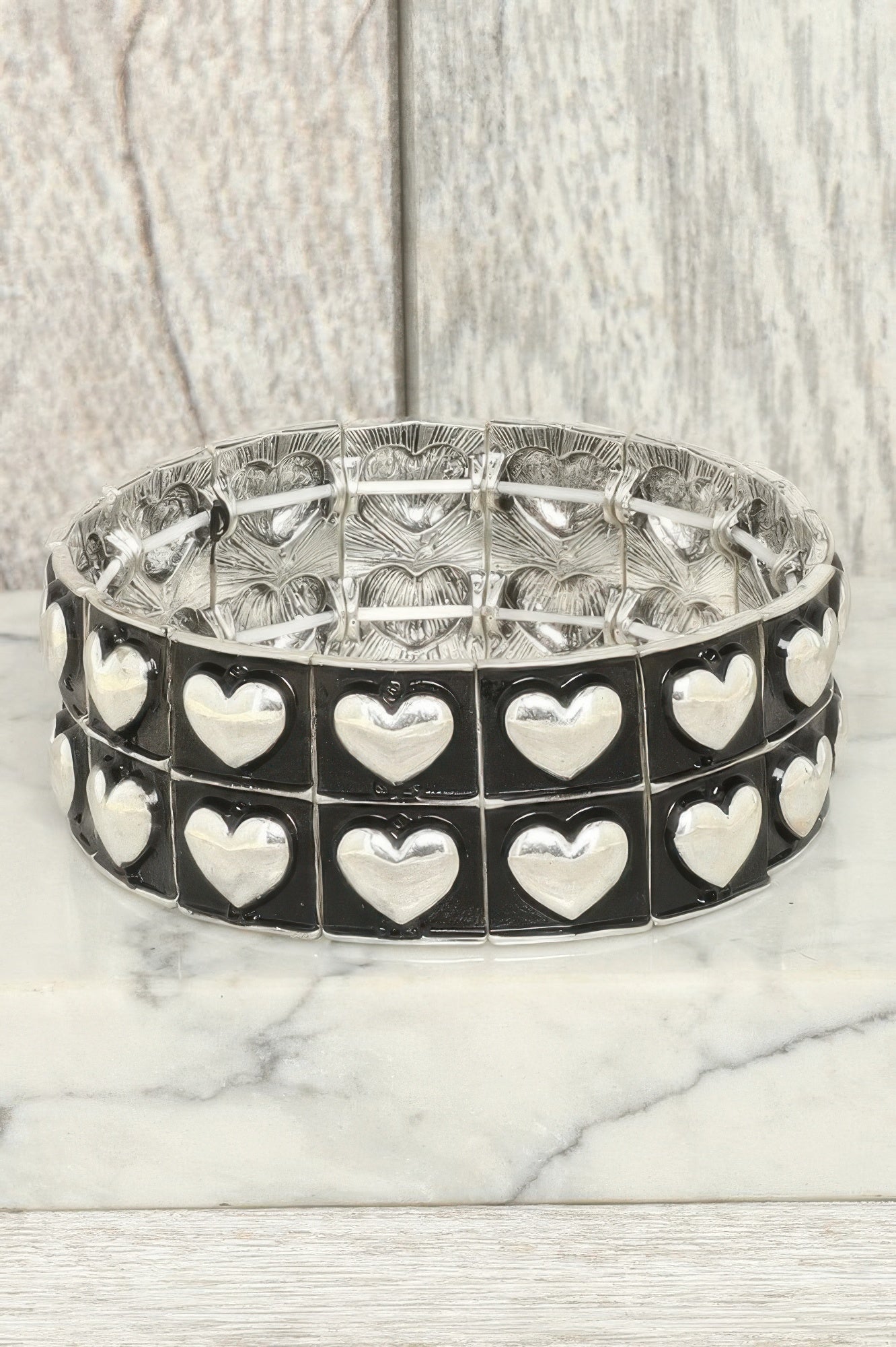 Western Bubble Heart Beaded Bracelet - Wear Arielle
