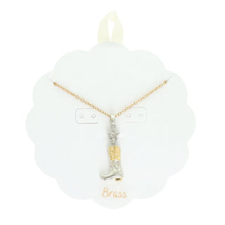 Western Cowboy Boot Pendant Necklace - Wear Arielle