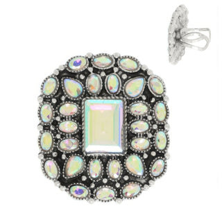 Western Floral Jeweled Cuff Ring - Wear Arielle