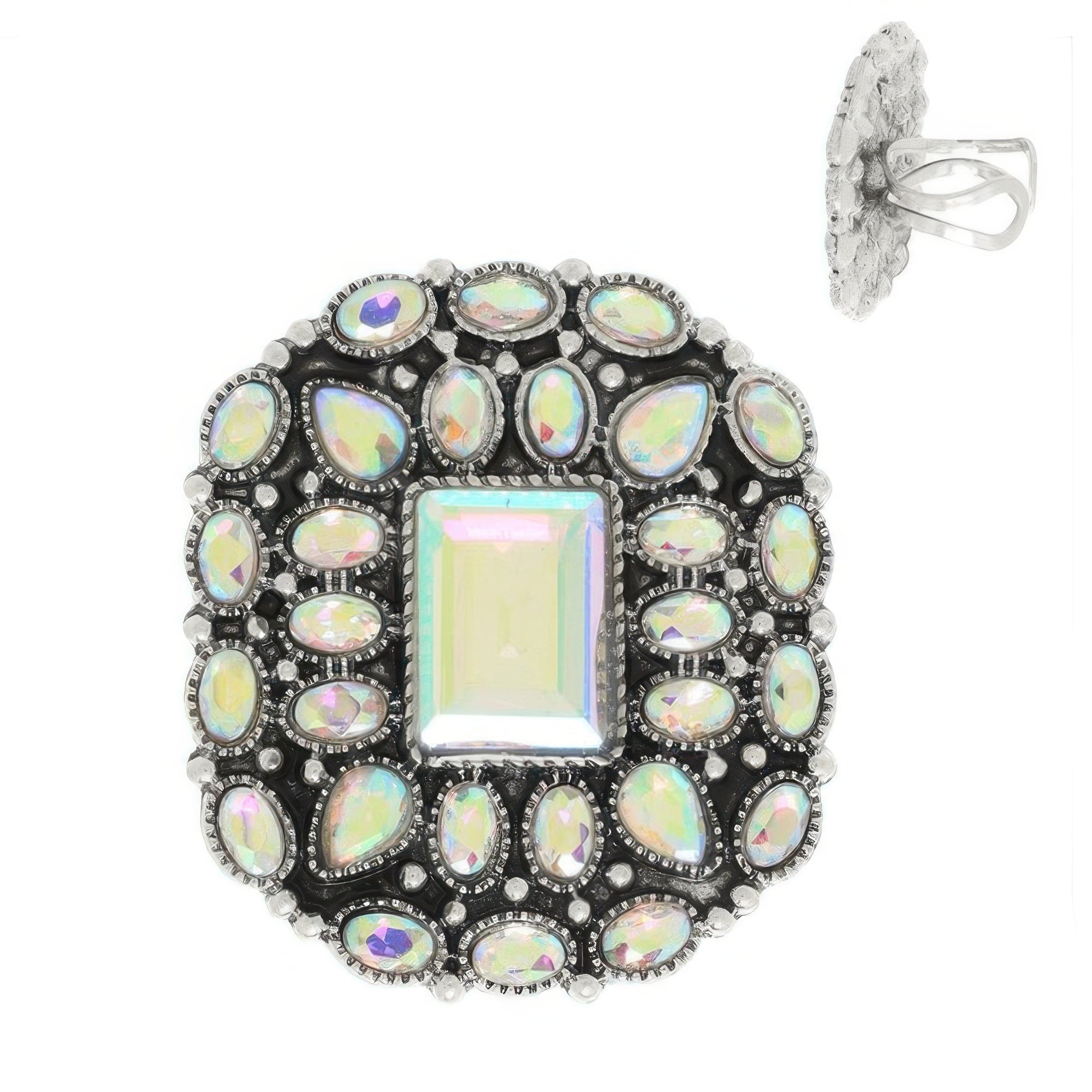 Western Floral Jeweled Cuff Ring - Wear Arielle