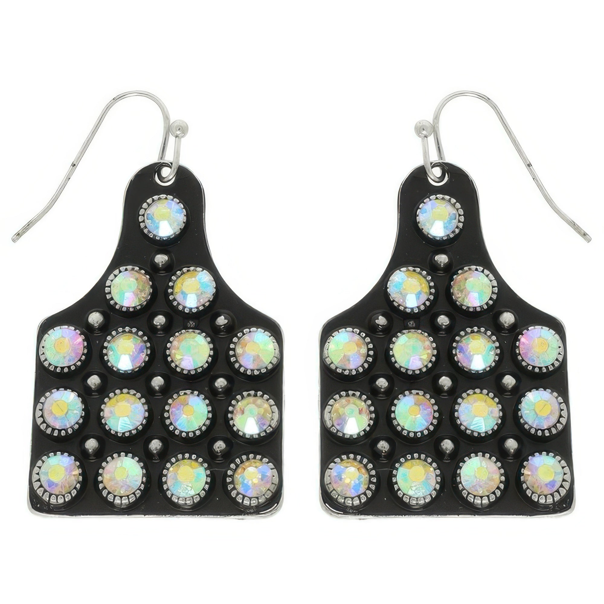 Western Jeweled Cattle Tag Earrings - Wear Arielle