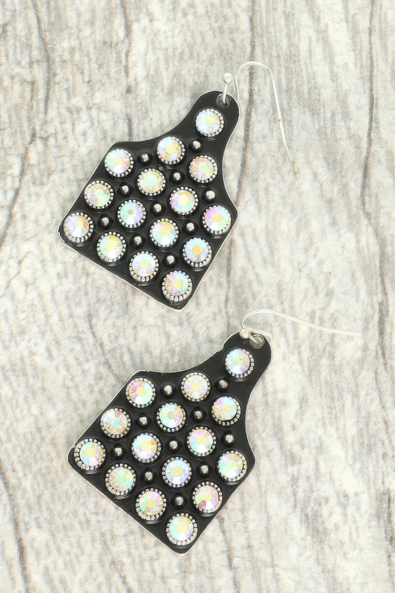 Western Jeweled Cattle Tag Earrings - Wear Arielle