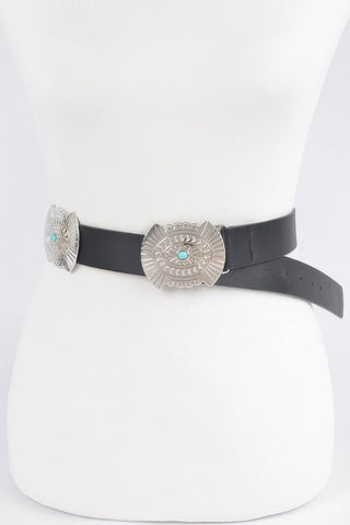 Western Style Belt With Turquoise - Wear Arielle
