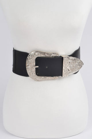 Wide Multi Metal Elastic Belt - Wear Arielle