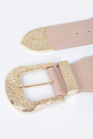 Wide Multi Metal Elastic Belt - Wear Arielle